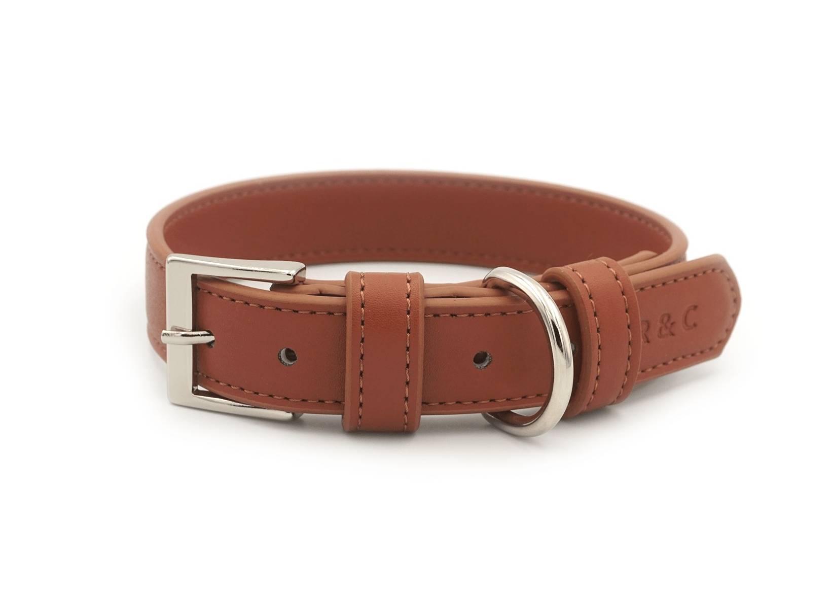 Brown Leather Dog Collar