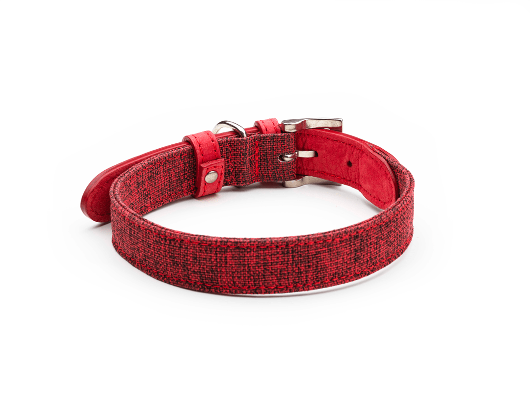Fabric & Leather Collar - Etna