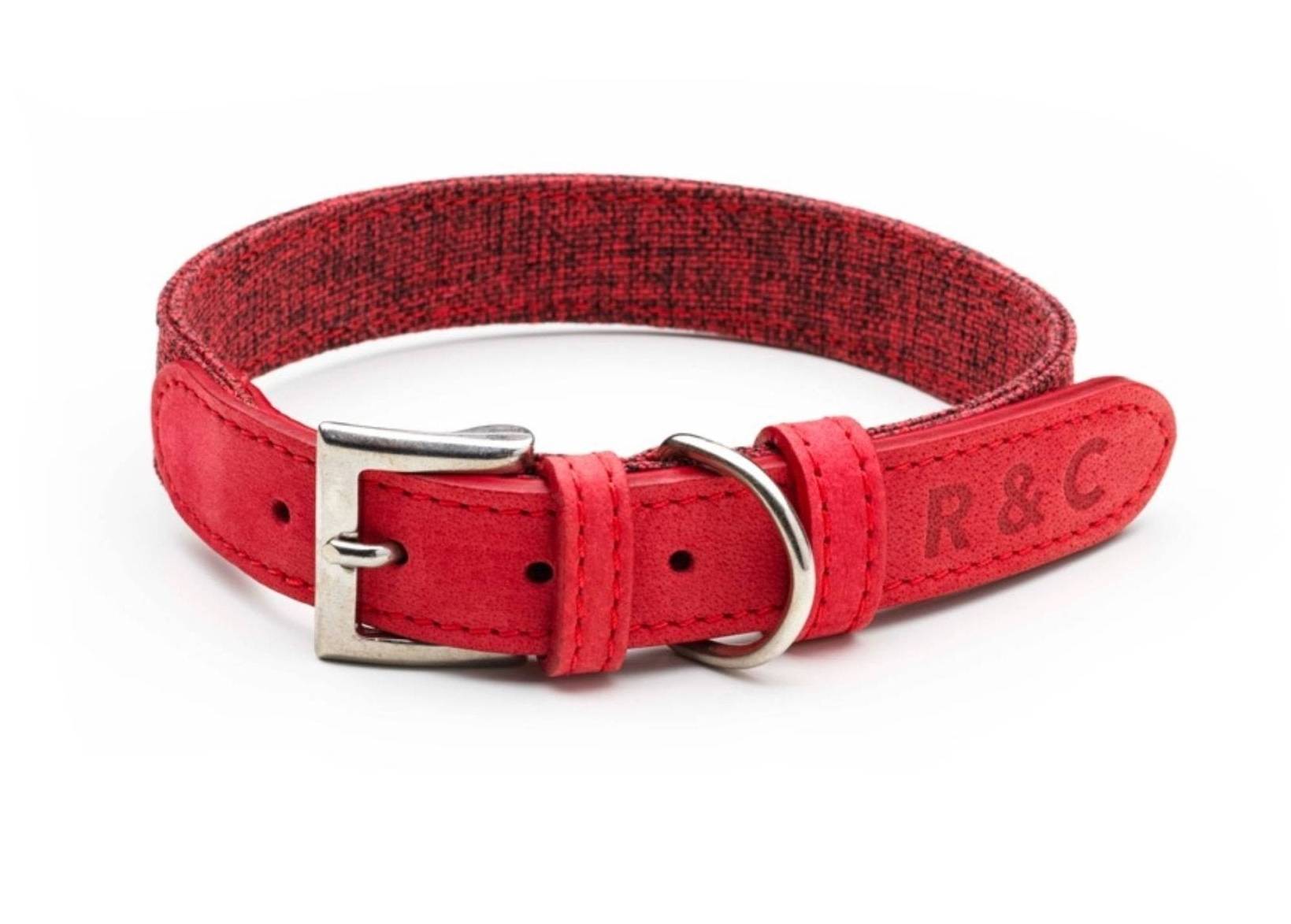 Fabric & Leather Collar - Etna