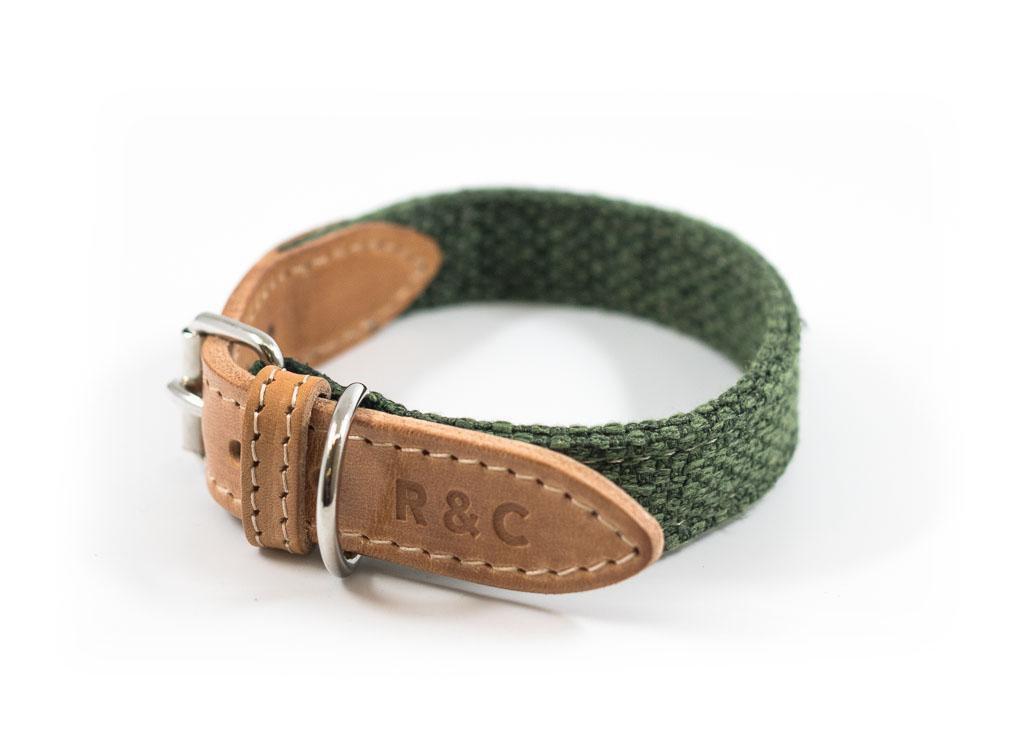Fabric & Leather Collar - Richmond