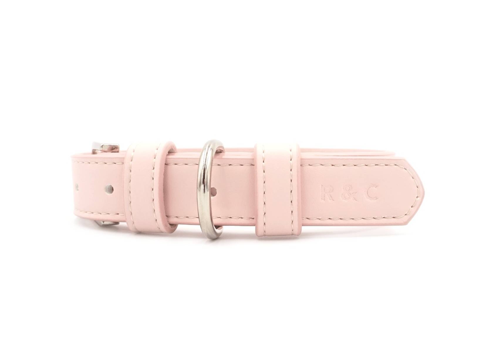 Pink Leather Dog Collar