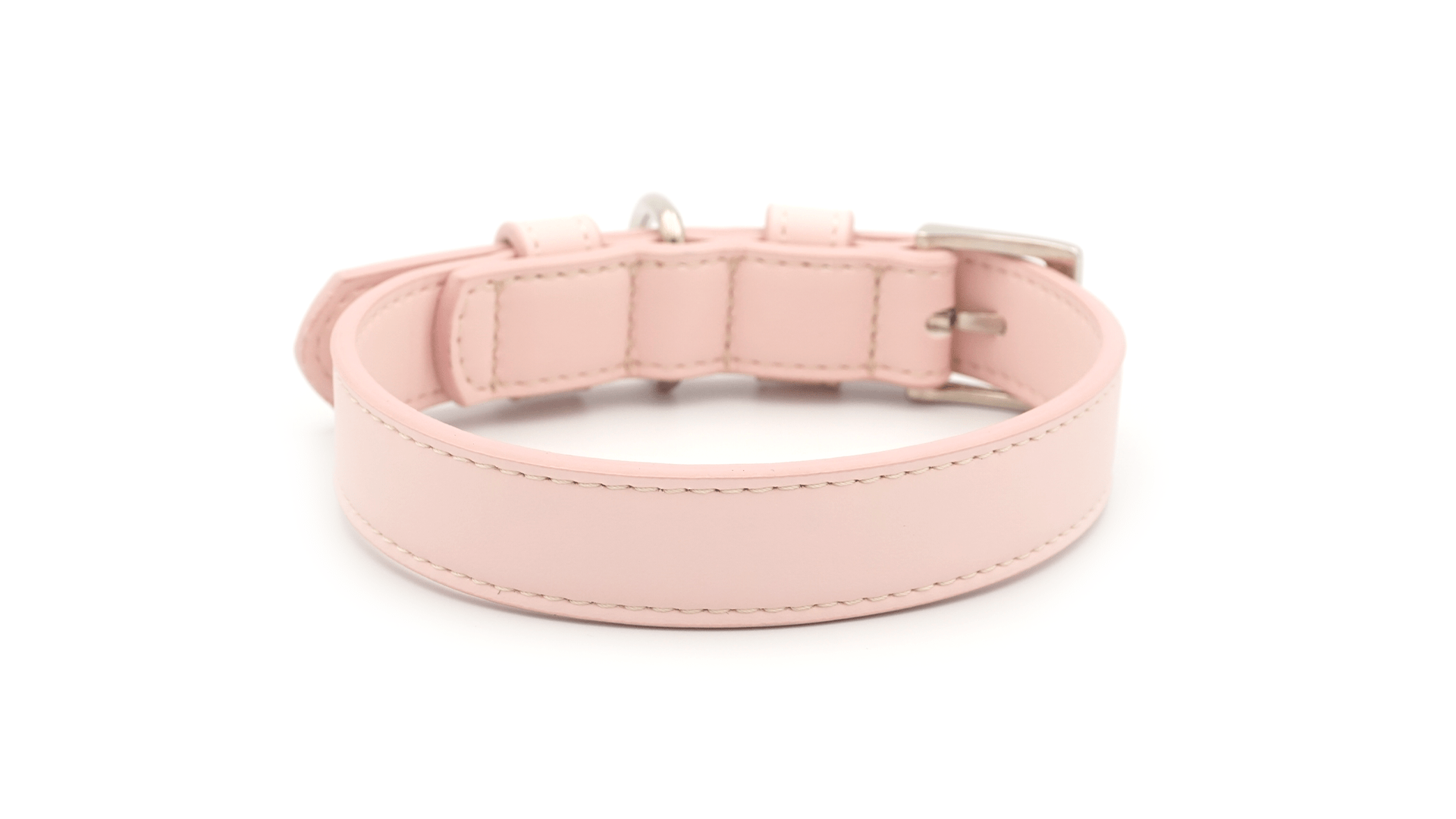 Pink Leather Dog Collar