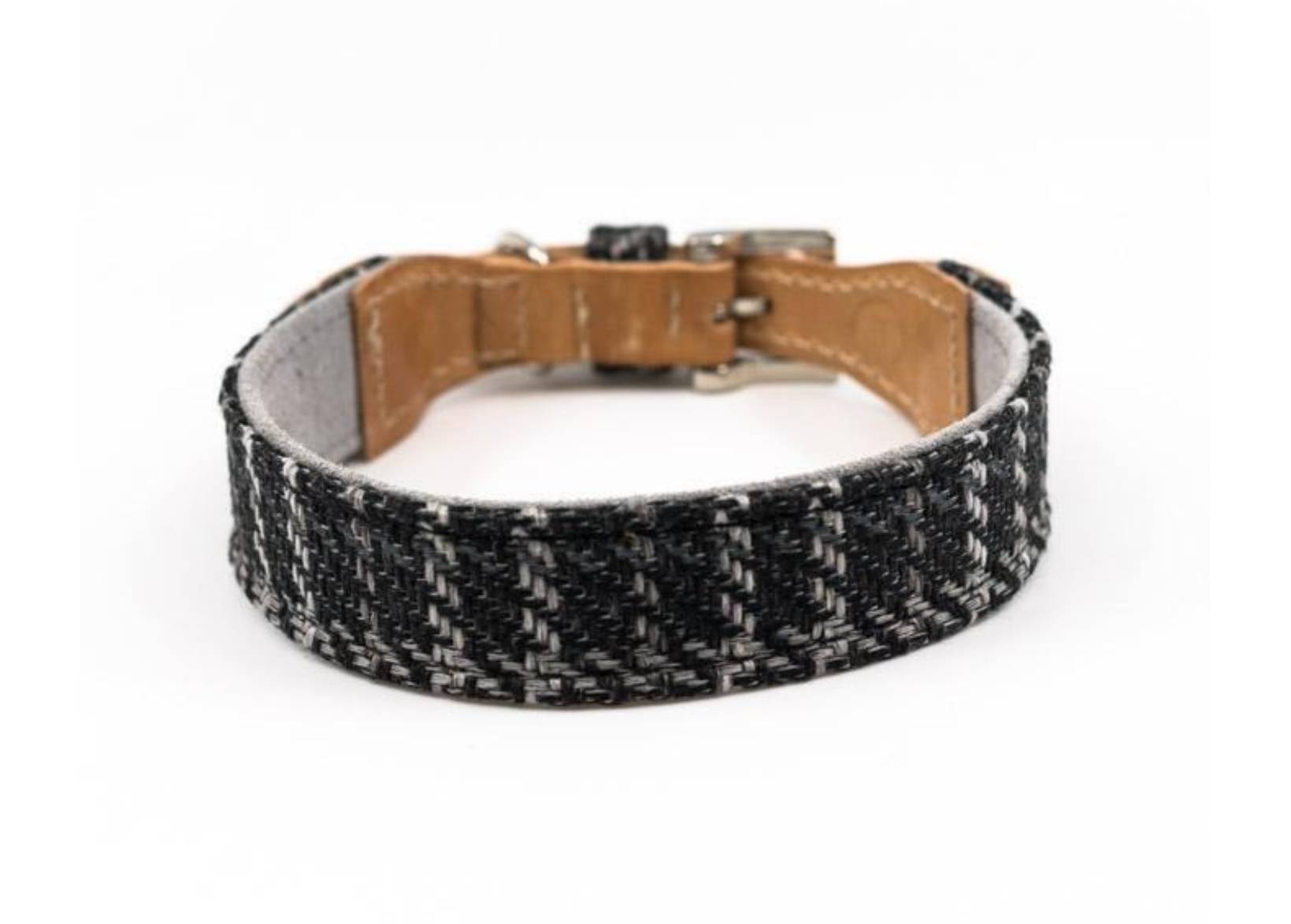 Tweed & Leather Dog Collar - Ascot